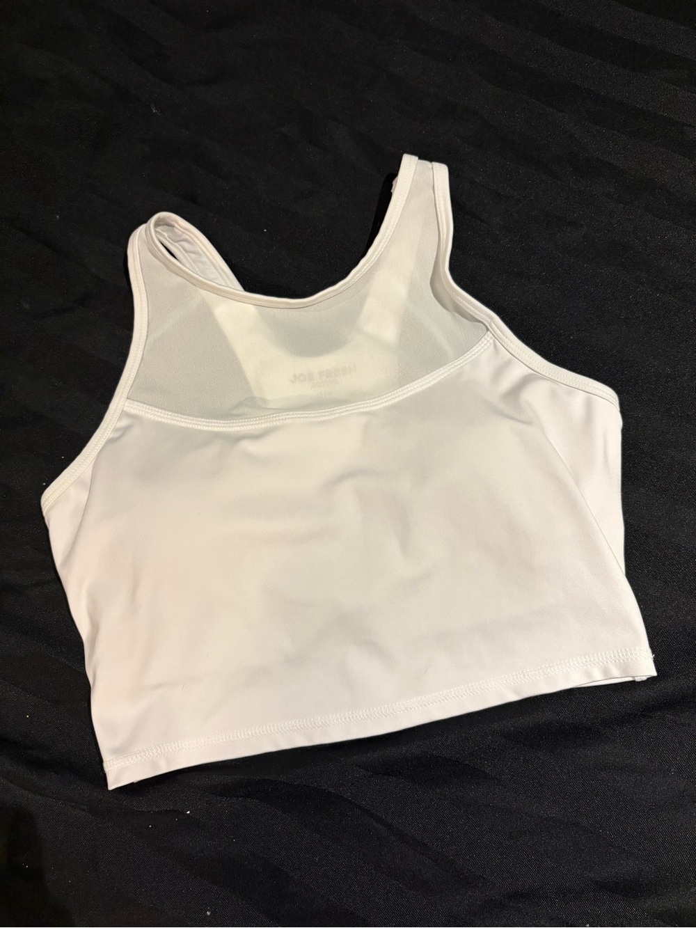 Joe Fresh White Sports Crop with Mesh Back